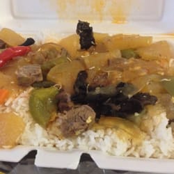 Beef and winter melon over rice! Only $5. One of my favorite rice dishes!
