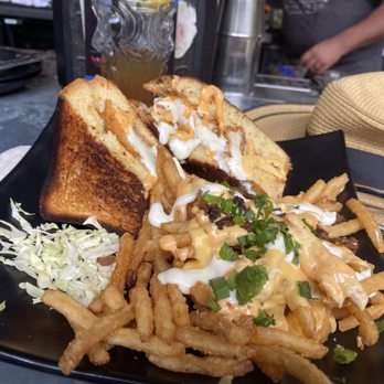 Down the Hatch Maui - Lava Lava Chicken Sandwich and Mermaid Fries were delicious! - Seafood Near Me - Lahaina, Hawaii