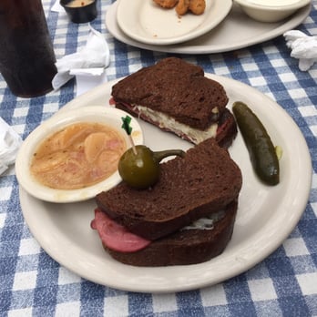 The Auslander - Ruben with potato salad - German Near Me - Fredericksburg, Texas
