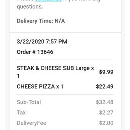Confirmed order at 7:58. It's 9:24 and no food. Called them a dozen times, got a message about my voice mail box. F*** this place.