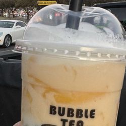 Ding Tea South Garland - 25% sweet, Jasmine milk tea, 3x egg pudding, boba, soufflé