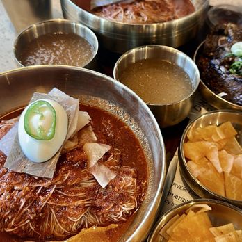 Naju Myunok - Spicy cold noodles combo with Galbi - Korean Near Me - Duluth, Georgia Naju Myunok - Spicy cold noodles combo with Galbi - Korean Near Me - Duluth, Georgia