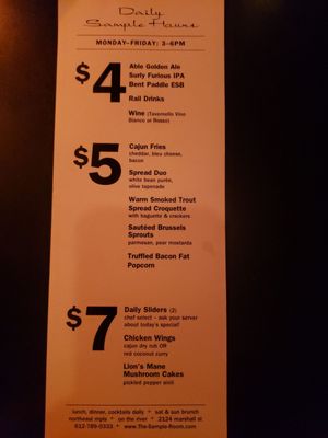 Menu photo 3 The Sample Room Minneapolis, MN