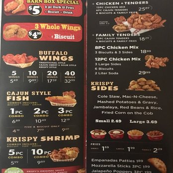Krispy Krunchy Chicken - Menu page 1and 2 - Chicken Wings Near Me - New Britain, Connecticut Krispy Krunchy Chicken - Menu page 1and 2 - Chicken Wings Near Me - New Britain, Connecticut