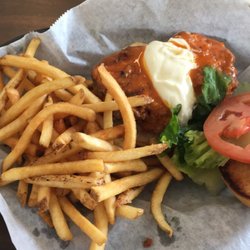 Sidechick - Hot Chick sandwich and shoe string fries