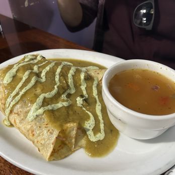 Crêpe Expectations - Chicken chili verde with soup - Creperies Near Me - Las Vegas, Nevada