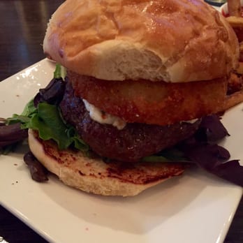 Prhyme - Bleu burger has an onion ring! - Steakhouses Near Me - Tulsa, Oklahoma