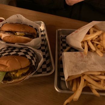 Hamburger Hut - Two Hut #2's and 2 orders of fries! - Cocktail Bars Near Me - Encinitas, California
