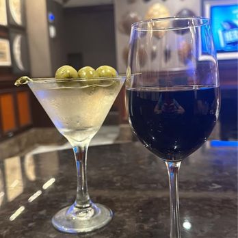 Bar With No Name - Dirty martini and a simple glass of Cabernet - Cocktail Bars Near Me - Atlantic City, New Jersey