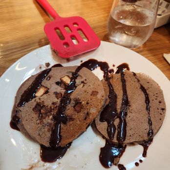 Flap Your Jacks - Oreo Pancakes w/ Kit Kats & Chocolate Sauce @ Flap Your Jacks - Breakfast & Brunch Near Me - San Diego, California Flap Your Jacks - Oreo Pancakes w/ Kit Kats & Chocolate Sauce @ Flap Your Jacks - Breakfast & Brunch Near Me - San Diego, California