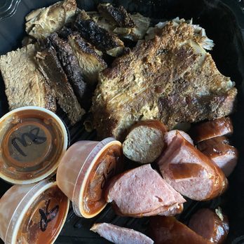 Boxer BBQ - 3 choice platter brisket sausage ribs. - Barbeque Near Me - Council Bluffs, Iowa Boxer BBQ - 3 choice platter brisket sausage ribs. - Barbeque Near Me - Council Bluffs, Iowa
