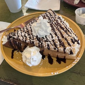 Love Mug Coffee Shop - "Strawberry Fields" Crepe with chocolate drizzle - Coffee & Tea Near Me - Pueblo, Colorado