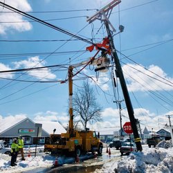 Eversource Energy - Line crew responds to Falmouth, MA to make repairs following a strong winter storm.