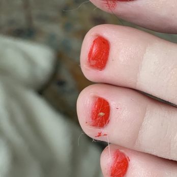 T Nails & Spa - The polish never fired because it was too thinned out it spread everywhere and everything from my floor stuck to it. - Nail Salons Near Me - Austin, Texas T Nails & Spa - The polish never fired because it was too thinned out it spread everywhere and everything from my floor stuck to it. - Nail Salons Near Me - Austin, Texas