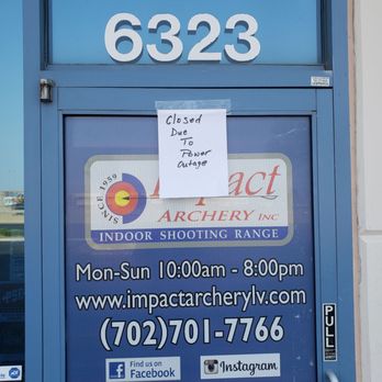 Impact Archery - planning on a fun filled day, showed up for my reservation band and saw this!! Really wished they would've called - Archery Near Me - Las Vegas, Nevada Impact Archery - planning on a fun filled day, showed up for my reservation band and saw this!! Really wished they would've called - Archery Near Me - Las Vegas, Nevada
