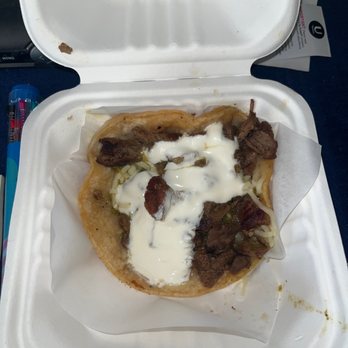 Ole Ole Burrito Express - Steak taco with cheese sour cream and green salsa - Mexican Near Me - Oakland, California Ole Ole Burrito Express - Steak taco with cheese sour cream and green salsa - Mexican Near Me - Oakland, California