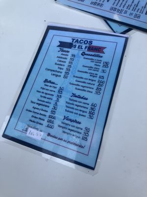 Menu photo 1 Tacos El Franc Tijuana, BCN Menu photo 1 Tacos El Franc Tijuana, BCN