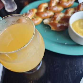 Green Front Restaurant - Pretzels and a cider - New American Near Me - Canandaigua, New York