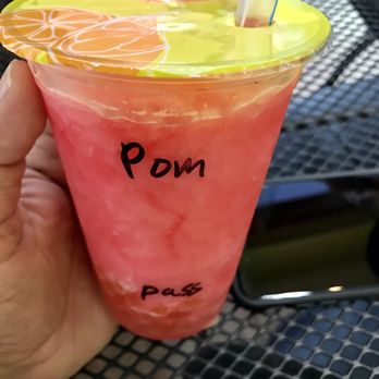 Tea Rush Express - Pomegranate Smoothie w/ Passion popping pearls - Bubble Tea Near Me - McAllen, Texas Tea Rush Express - Pomegranate Smoothie w/ Passion popping pearls - Bubble Tea Near Me - McAllen, Texas