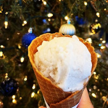 Parish Parlor - Coquito with gingerbread waffle cone - Ice Cream & Frozen Yogurt Near Me - New Orleans, Louisiana