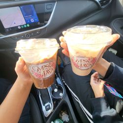 Green fairy mocha and Charlie brown chai