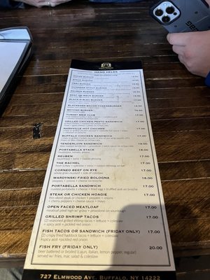 Menu photo 3 Forty Thieves Buffalo, NY