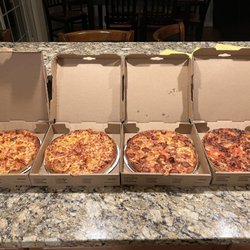 Stoney's Pub & Pizza - 2 cheese pizzas, pepperoni & onion and a bacon & tomato