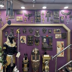 Open Doors - This Egyptian wall is right inside the store on the right