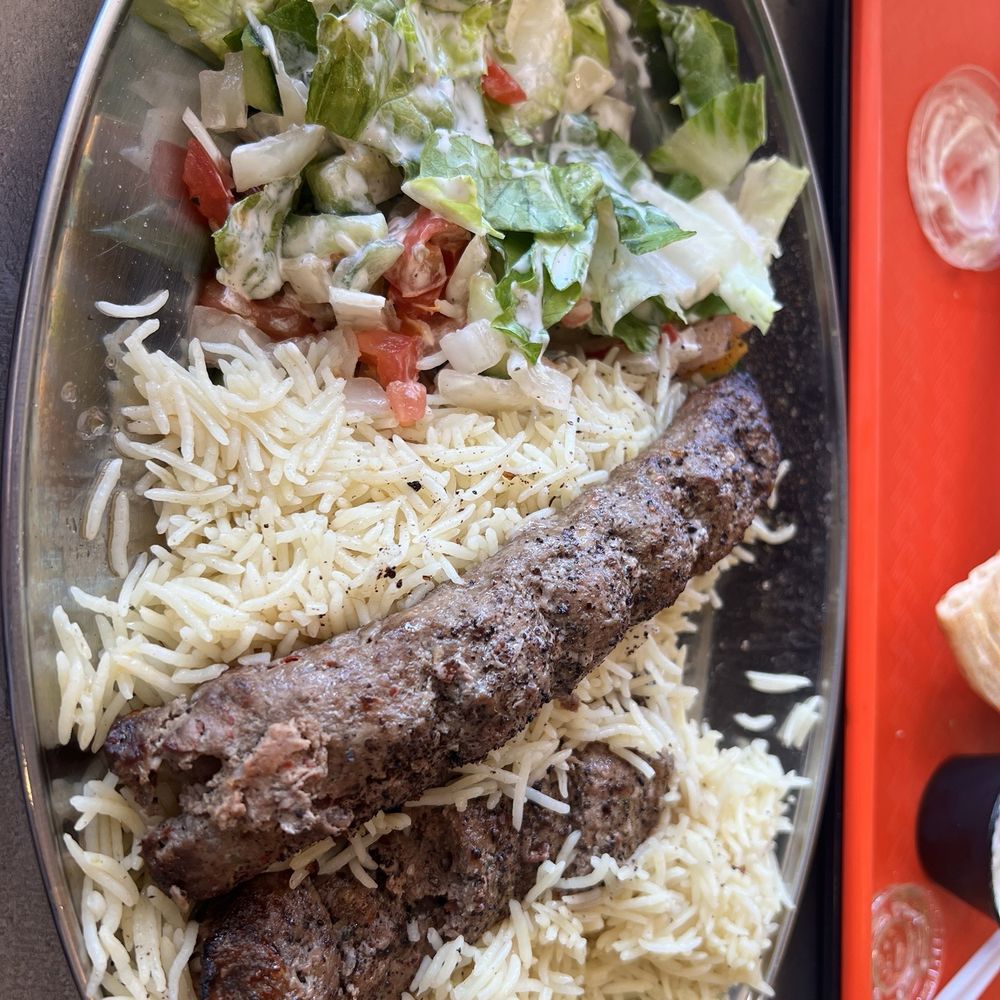 Kafta kebab plate. Kafta kebab plate.