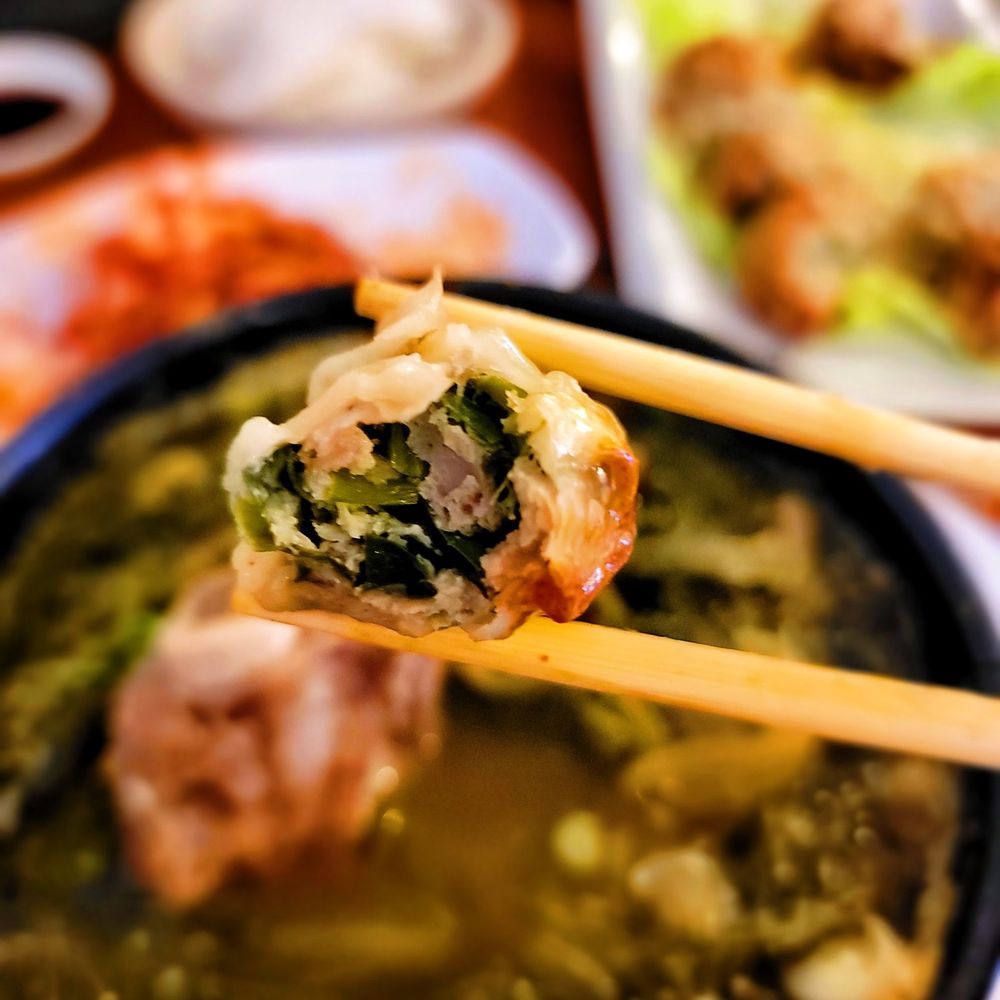 Fried dumpling inside Fried dumpling inside