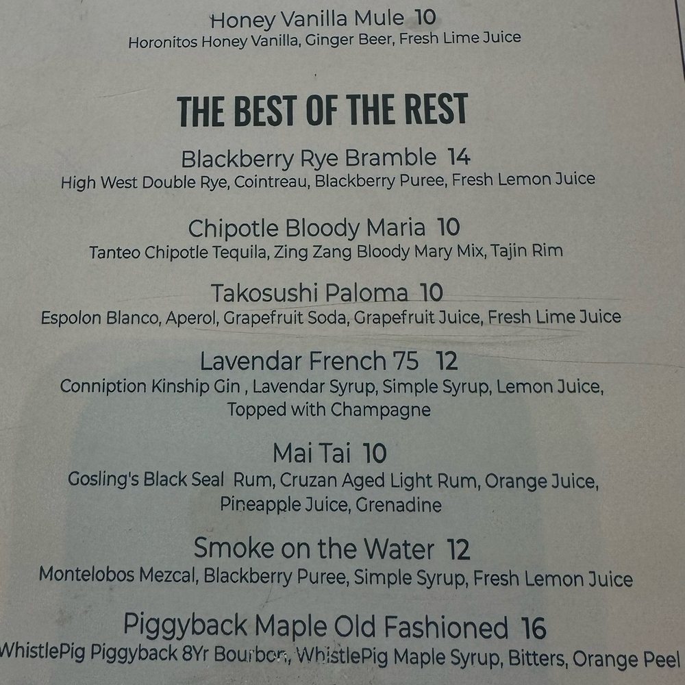 Takosushi - Drink menu - Sushi Bars Near Me - Lexington, South Carolina