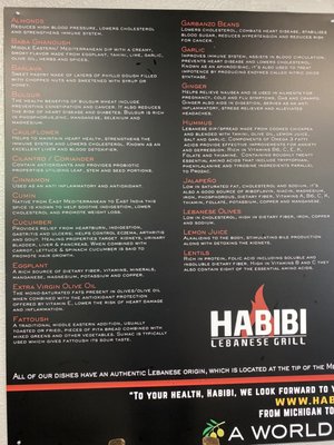 Menu photo 6 Habibi Lebanese Grill Orlando, FL Menu photo 6 Habibi Lebanese Grill Orlando, FL