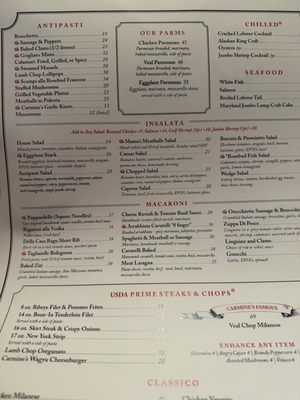 Menu photo 1 Carmine's Chicago, IL Menu photo 1 Carmine's Chicago, IL