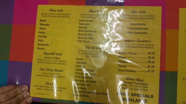 Menu photo 7 Esperanza's Cocina Fresno, CA
