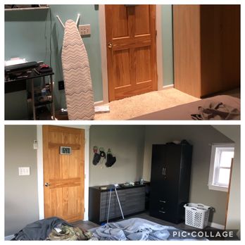 Fast Painting 10 - Old wall color (top); new wall color (bottom) - General Contractors Near Me