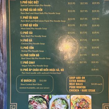 Co Do 2 - Beef noodle soup pho menu as of July 6, 2026 - Vietnamese Near Me - Sacramento, California