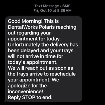 DentalWorks - Text to cancel my appointment - General Dentistry Near Me - Columbus, Ohio DentalWorks - Text to cancel my appointment - General Dentistry Near Me - Columbus, Ohio