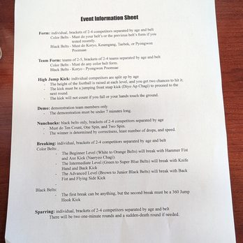 World Champion Tae Kwon Do - This is an Event Information Sheet. Photo taken March 7, 2026. - Taekwondo Near Me - Virginia Beach, Virginia World Champion Tae Kwon Do - This is an Event Information Sheet. Photo taken March 7, 2026. - Taekwondo Near Me - Virginia Beach, Virginia