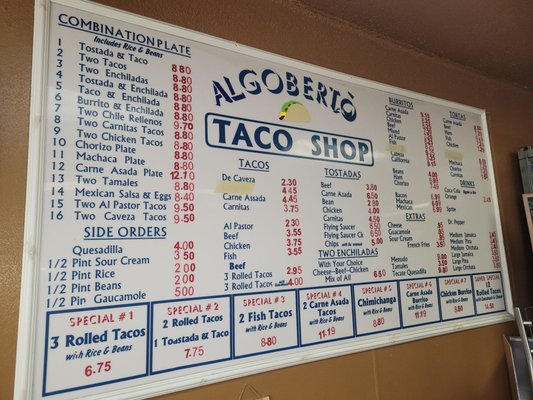 Menu photo 5 Algoberto's Taco Shop Yucca Valley, CA Menu photo 5 Algoberto's Taco Shop Yucca Valley, CA