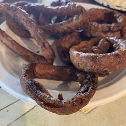 Great burgers - but they NEVER get the onion rings right- today they were so burnt you couldn't eat them. It's not the first time.