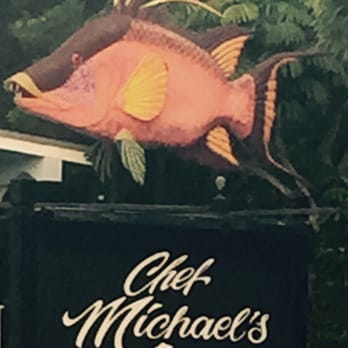 Chef Michael's - Iconic entry sign - Seafood Near Me - Islamorada, Florida Chef Michael's - Iconic entry sign - Seafood Near Me - Islamorada, Florida
