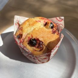 Cranberry muffin, warmed Cranberry muffin, warmed