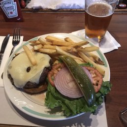 Flame grilled cheeseburger