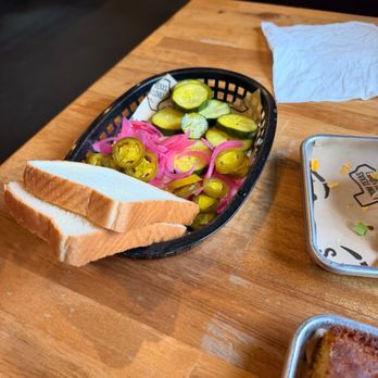 Jack's BBQ & Steakhouse - Algona - Fixins (Bread, pickled jalapeno, picked red onions, pickles) - Barbeque Near Me - Algona, Washington Jack's BBQ & Steakhouse - Algona - Fixins (Bread, pickled jalapeno, picked red onions, pickles) - Barbeque Near Me - Algona, Washington