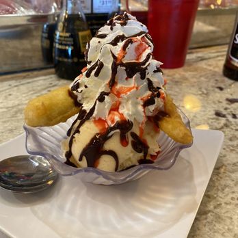 Sushi Rose - Tempura banana with vanilla ice cream. - Sushi Bars Near Me - Reno, Nevada Sushi Rose - Tempura banana with vanilla ice cream. - Sushi Bars Near Me - Reno, Nevada