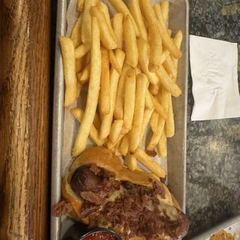 Clubhouse Kitchen & Bar - FOX VALLEY WISCO DOG with fries - Sports Bars Near Me - Appleton, Wisconsin