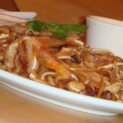 Ding's Garden - pig ears... i don't eat 'em but my friends say they're just about the best pig ears ever.
