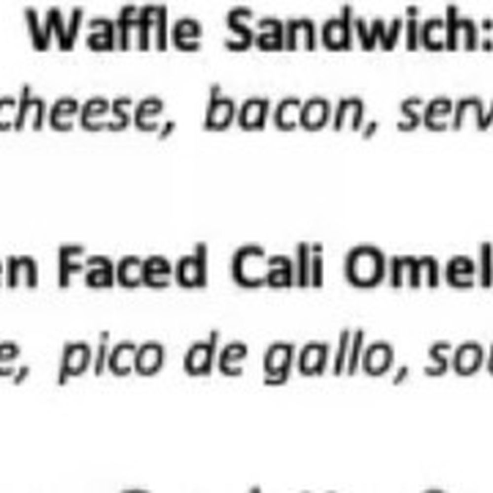 Karina De La Cruz - Menu -Open Face Omelette - Cafes Near Me - Lincoln, Rhode Island