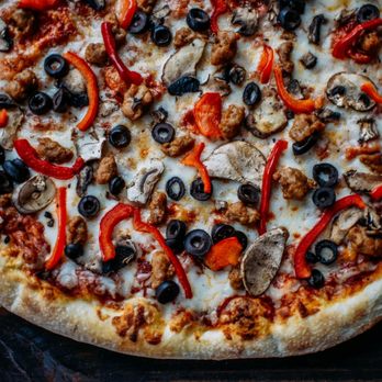Straight from New York Pizza - a pizza with meat and vegetables - Pizza Near Me - Salem, Oregon Straight from New York Pizza - a pizza with meat and vegetables - Pizza Near Me - Salem, Oregon