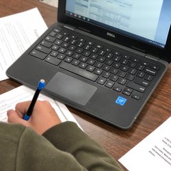 Carson High School - Student working.